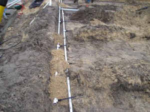 drain field installation
